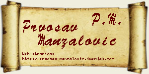 Prvosav Manzalović vizit kartica